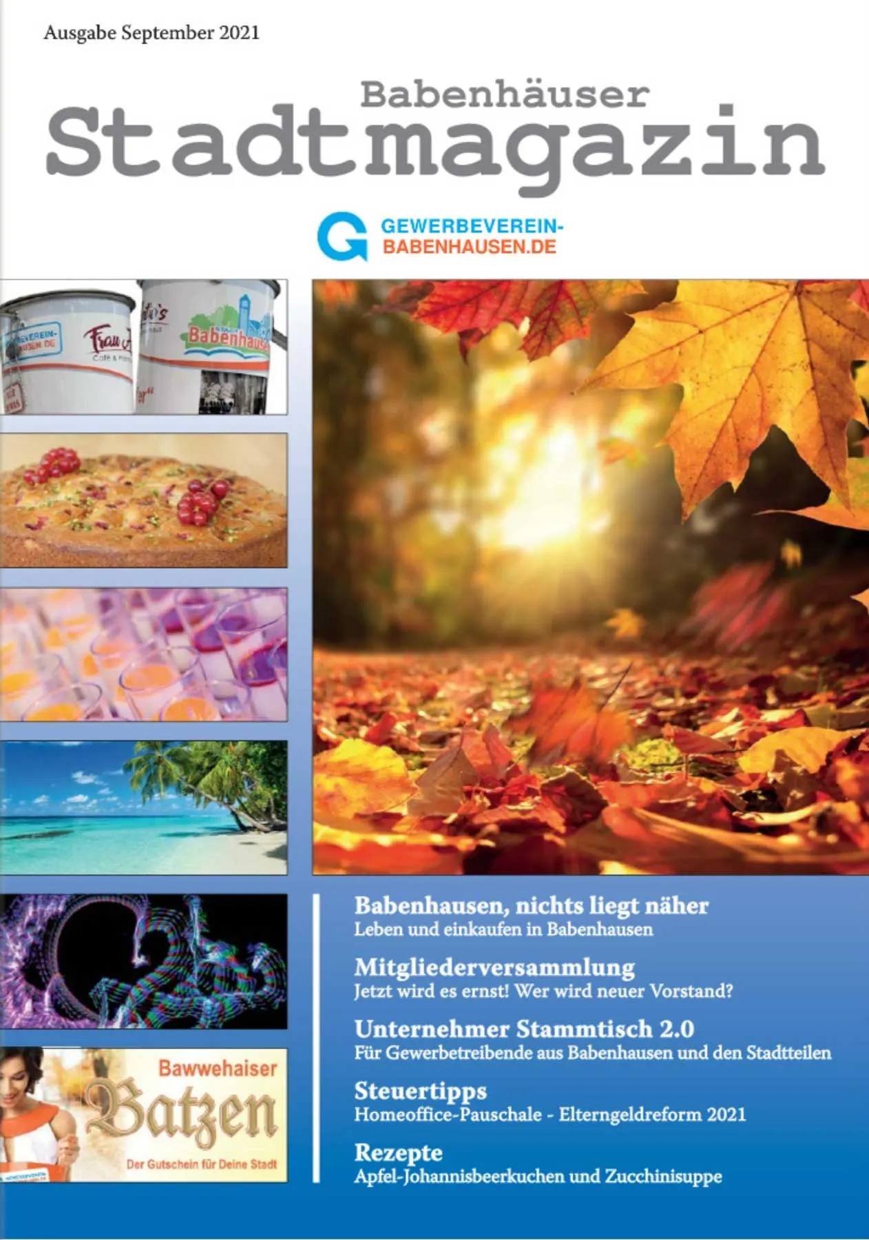 Titelseite Stadtmagazin Babenhausen September 2021
