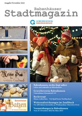 Titelseite Stadtmagazin Babenhausen November 2022